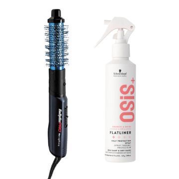 Babyliss PRO Blue Lightning + Schwarzkopf OSiS+ Flatliner Heat Protection Spray