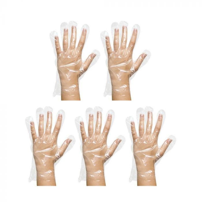 10x Handschoenen plastic heren 100 stuks main product photo