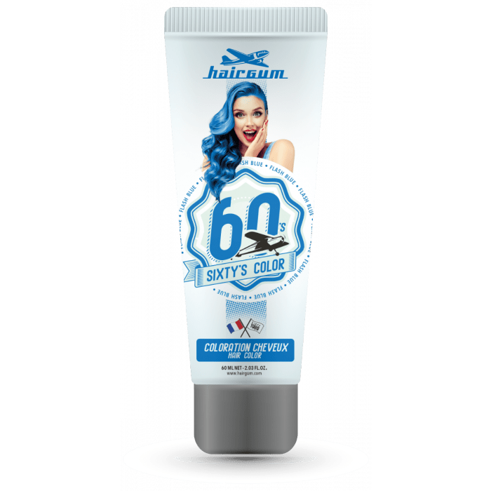 Hairgum Sixty's Color Flash Blue 60ml main product photo