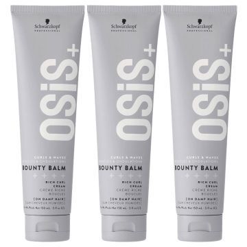 3x Schwarzkopf Professional OSiS+ Bounty Balm Rich Curl Stylingcream 150ml