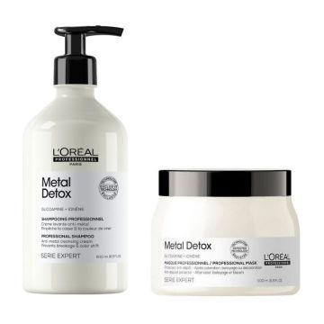 L'Oréal Serie Expert Metal Detox Shampoo 500ml + Mask 500ml