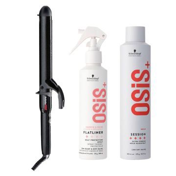 Babyliss PRO Krultang extra lang 32mm + Schwarzkopf OSiS+ Flatliner 200ml + OSiS+ Session Hairspray 500ml
