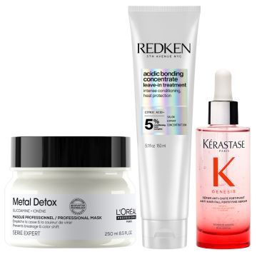 L'Oreal Metal Detox Mask 250ml + Redken ABC Leave-In 150ml + Kérastase Genesis Serum 90ml