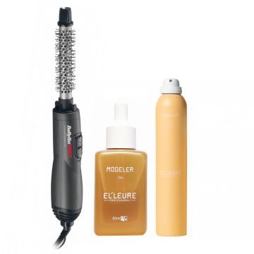 Babyliss PRO Warme lucht borstel Ceramic 19 mm + Elleure Modeler Olie 50ml + 300ml