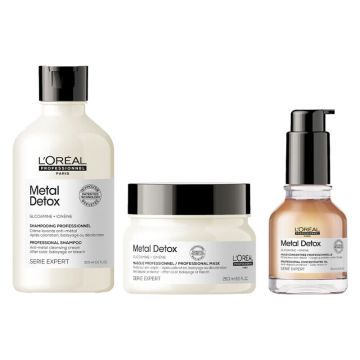 L'Oréal Serie Expert Metal Detox Shampoo 300ml + Mask 250ml + Oil 50ml