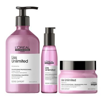Pluizig haar pakket L'Oréal Serie Expert Liss Unlimited