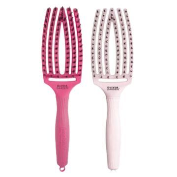 Olivia Garden Fingerbrush Combo Medium Pastel Pink + Hot Pink
