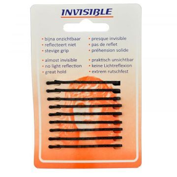 Invisible Haarschuifjes Kort 50mm Zwart 9st