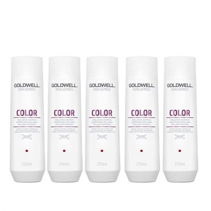 5x Goldwell Dualsenses Color Brilliance Shampoo 250ml main product photo