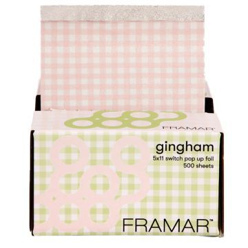Framar Pink & Green Gingham Switch Pop Up Foil 5x11