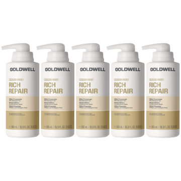 5x Goldwell Dualsenses Rich Repair 60 sec. Treatment 500ml
