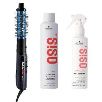 Babyliss PRO Blue Lightning + Schwarzkopf OSiS+ Session Hairspray + Flatliner Heat Protection