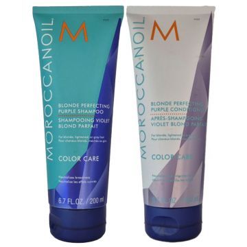 Moroccanoil Blonde Perfecting Purple Shampoo + Conditioner 200ml