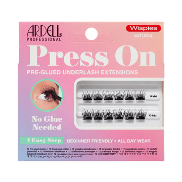 Ardell Press On Pre-Glued Underlash Extensions Wispies Natural Mini Set