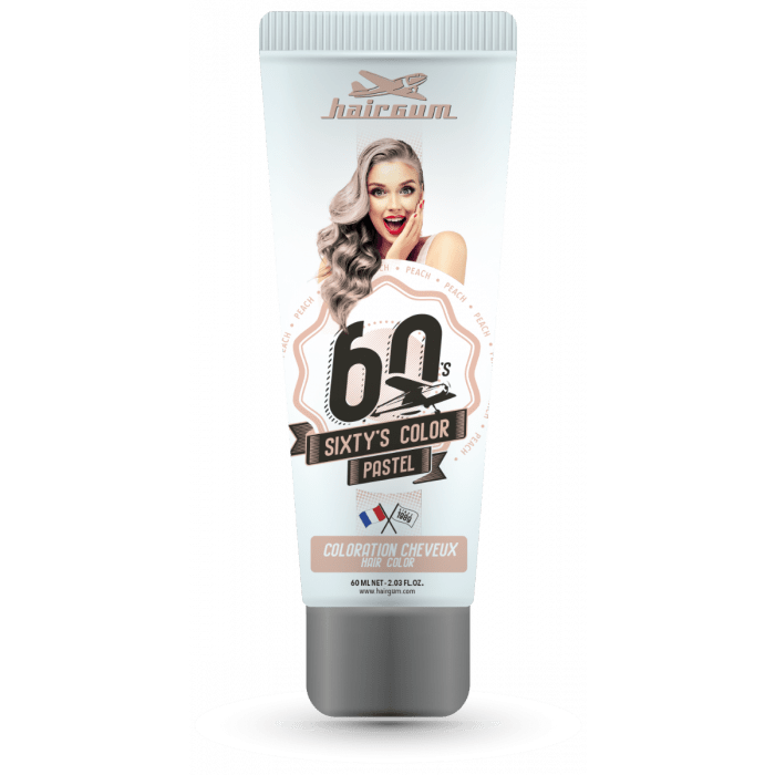 Hairgum Sixty's Color Pastel Peach 60ml main product photo