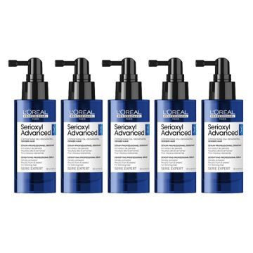 5x L'Oréal Serioxyl Advanced Denser Hair Serum 90ml