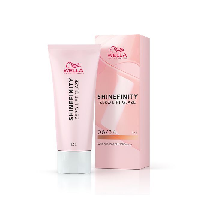 Wella ShineFinity Zero Lift Glaze 08/38 Honey Latte 60ml main product photo