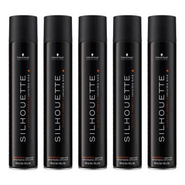 5x Schwarzkopf Silhouette Super Hold Spray 500ml