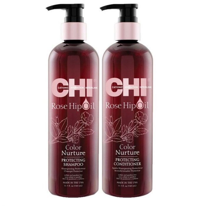 CHI Rose Hip Oil Shampoo 340ml + Conditioner 340ml main product photo