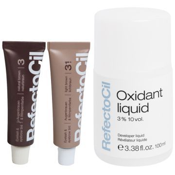 Refectocil 3 Natuurbruin en 3.1 Lichtbruin + 3% Oxidant 100ml