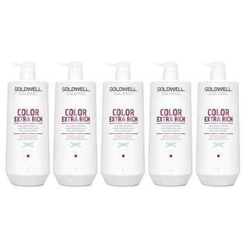 5x Goldwell Dualsenses Color Extra Rich Brilliance Shampoo 1000ml